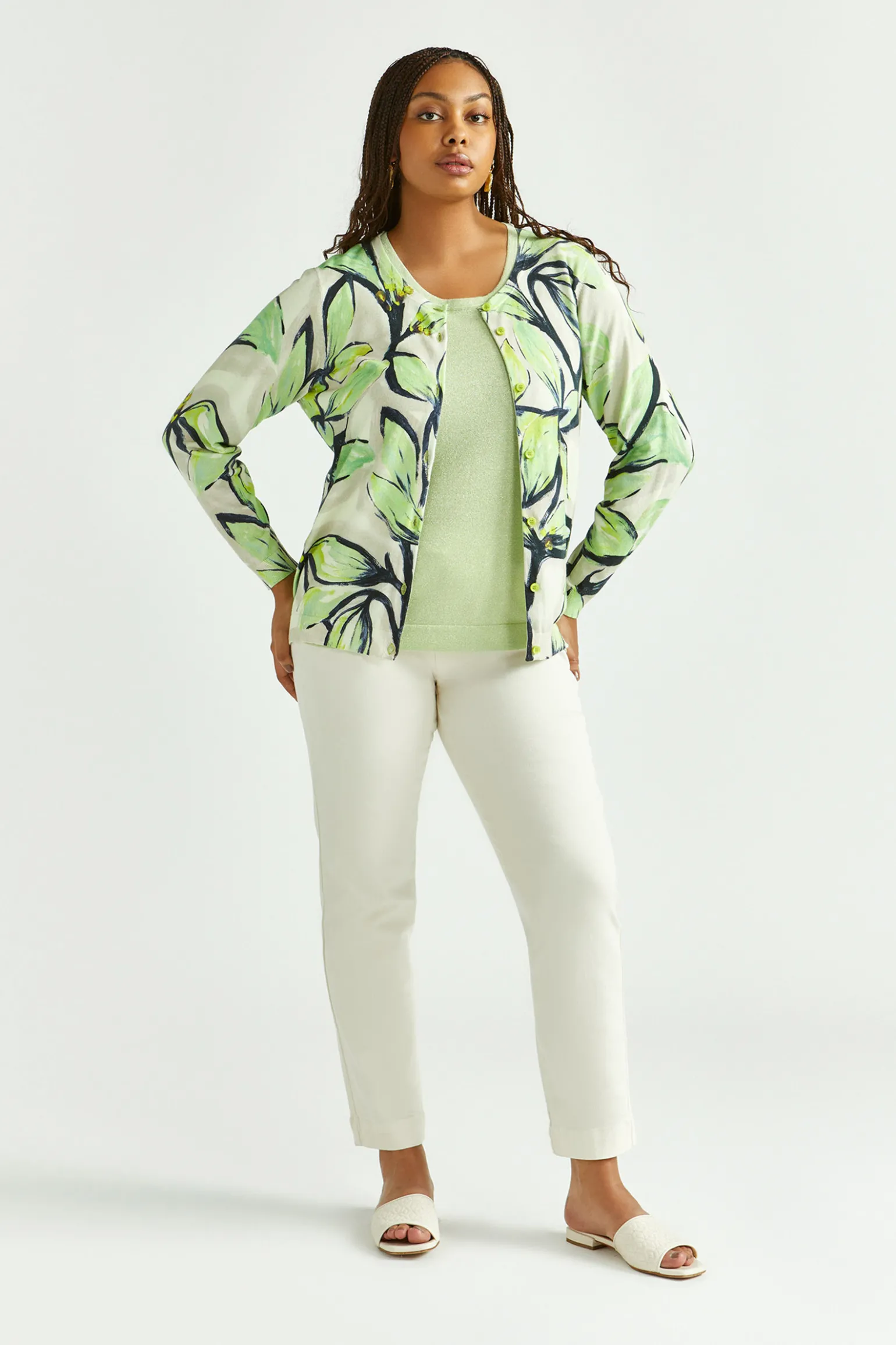 Baumwollgilet mit Blumenmuster