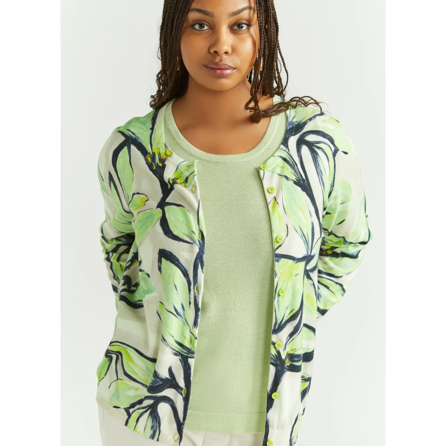 Baumwollgilet mit Blumenmuster