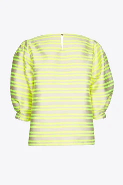 Bluse aus Taft mit Ballonärmeln