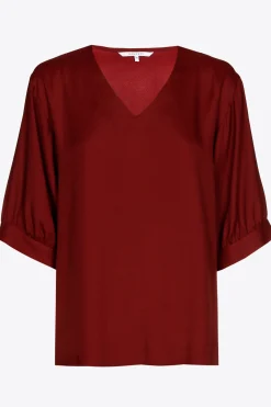 Bluse mit gerafften Ärmeln