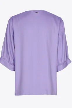 Bluse mit gerafften Ärmeln