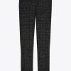 Bouclé-Hose mit schmalem Bein