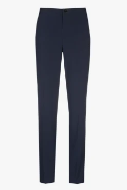 Dunkelblaue, knitterfreie Chino Hose