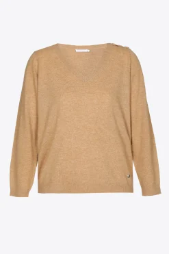 Feinstrickpullover mit V-Ausschnitt