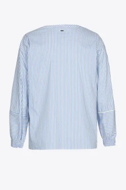 Gestreifte Bluse mit Stretchanteil