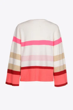 Gestreifter Pullover aus einem sommerlichen Wollmix