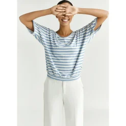 Gestreiftes T-Shirt mit Lurex