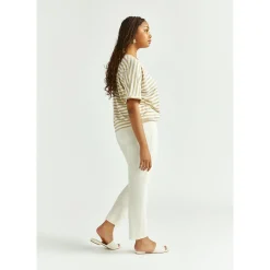 Gestreiftes T-Shirt mit Lurex