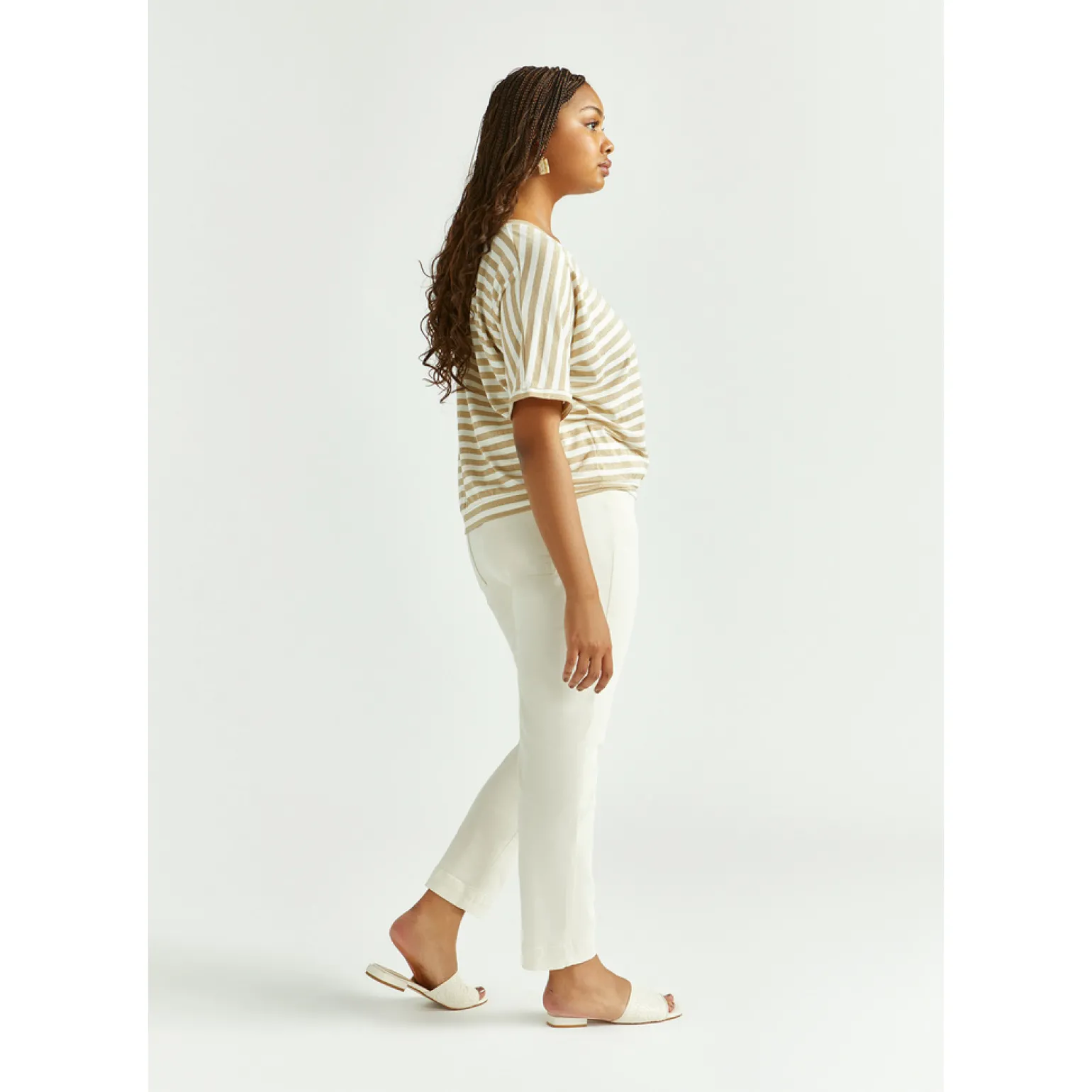 Gestreiftes T-Shirt mit Lurex