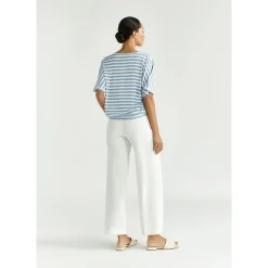 Gestreiftes T-Shirt mit Lurex