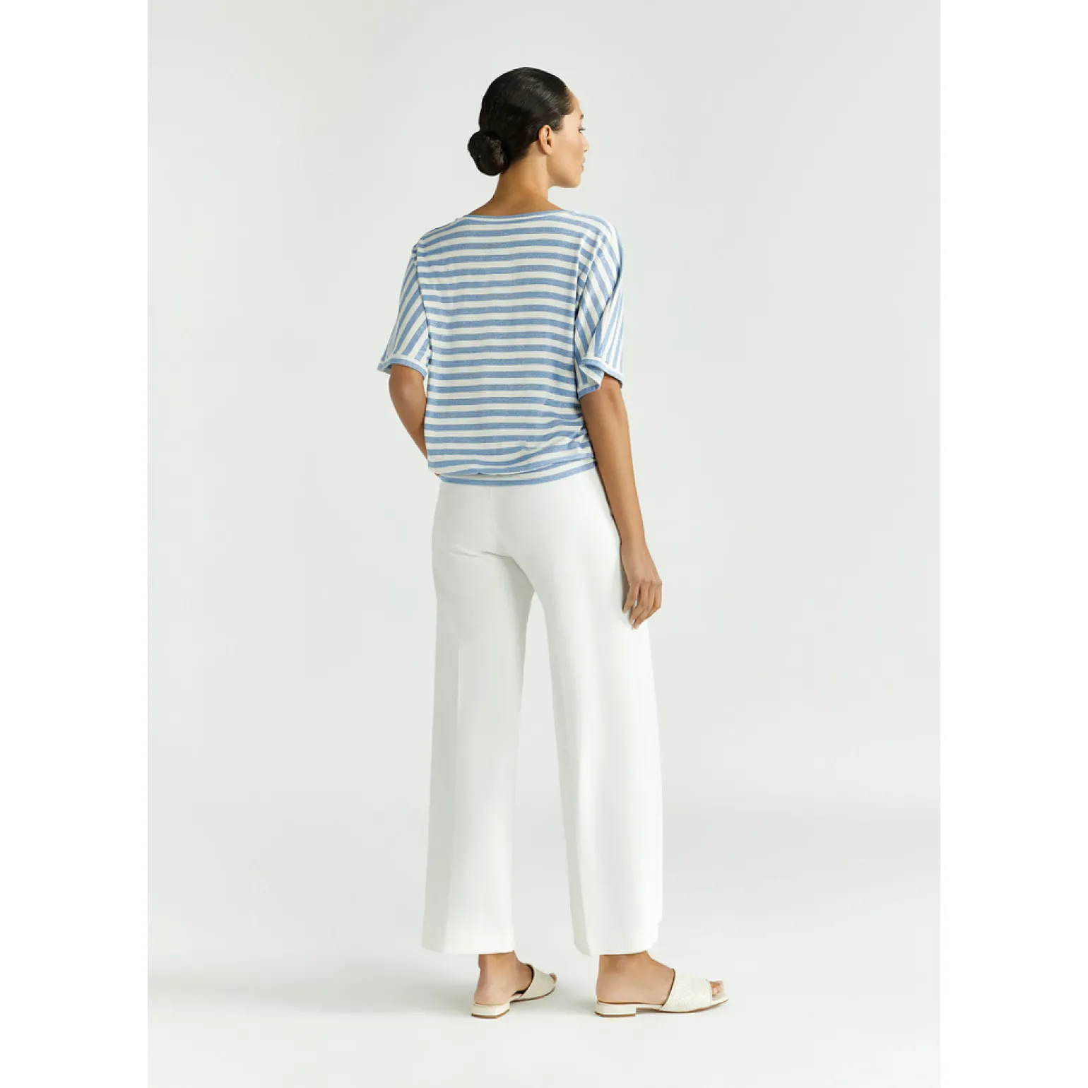 Gestreiftes T-Shirt mit Lurex
