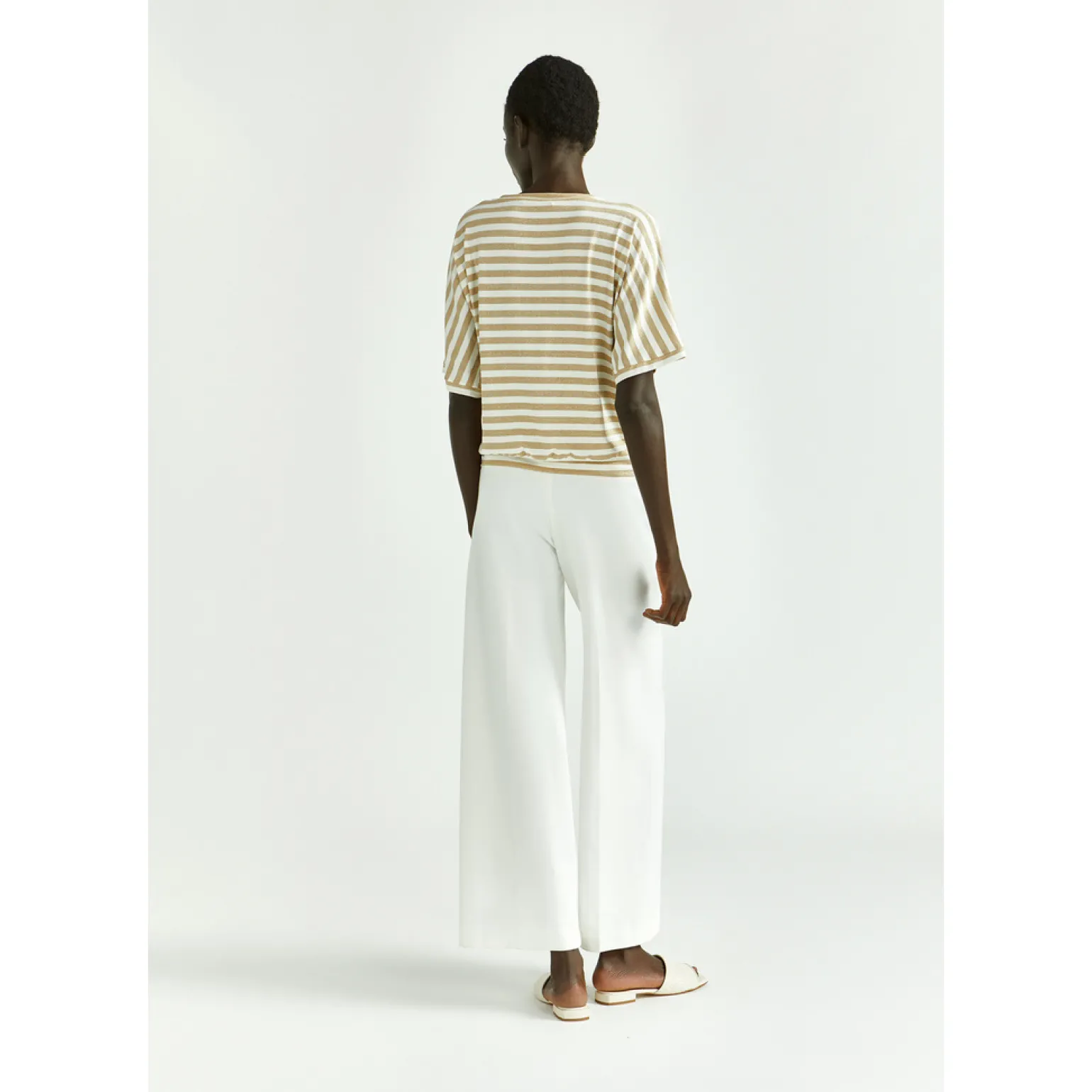 Gestreiftes T-Shirt mit Lurex
