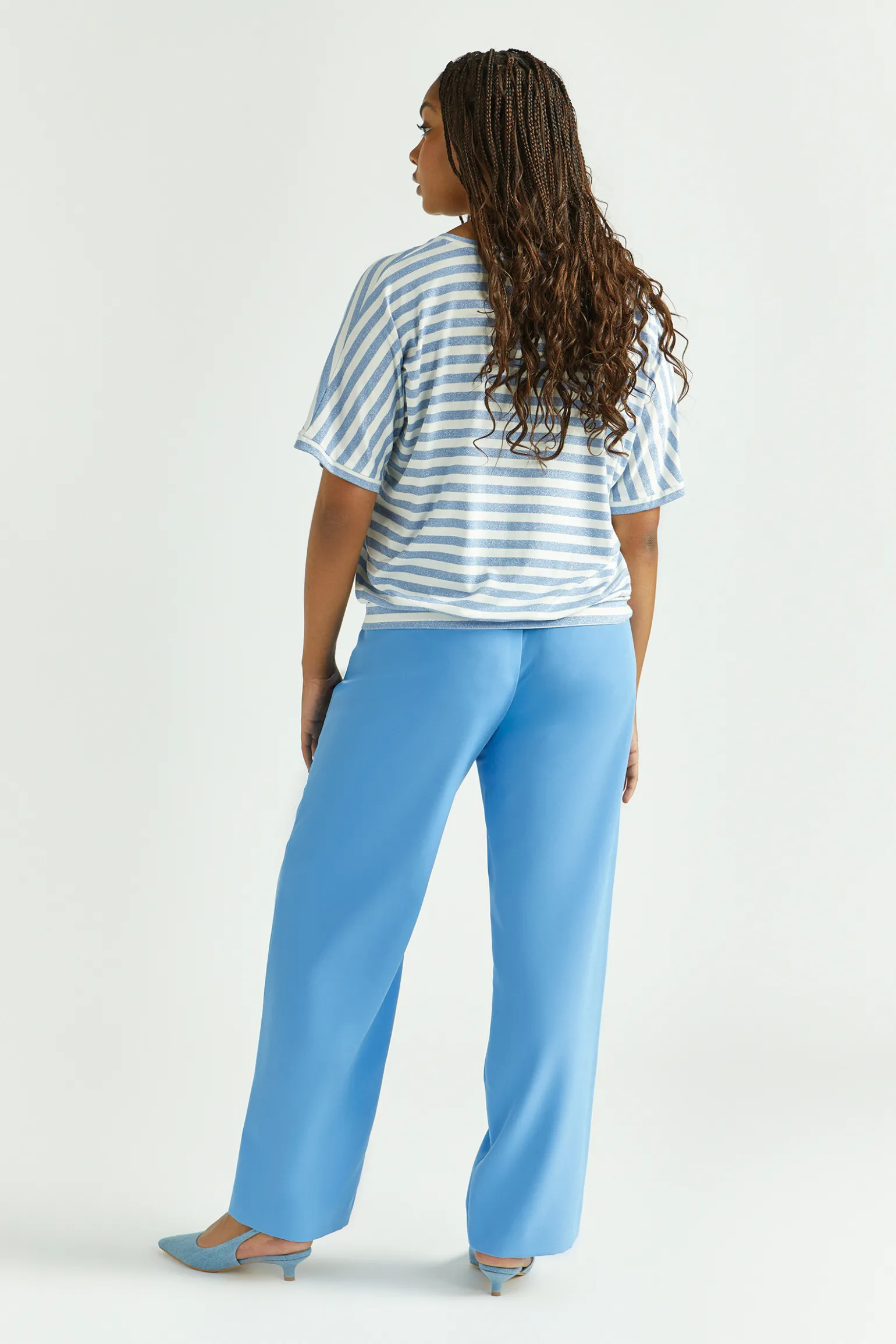 Gestreiftes T-Shirt mit Lurex
