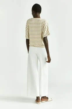 Gestreiftes T-Shirt mit Lurex