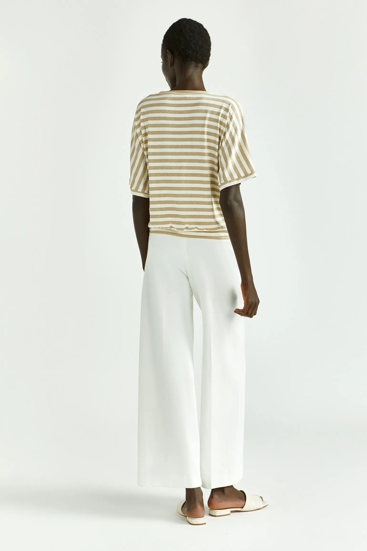 Gestreiftes T-Shirt mit Lurex