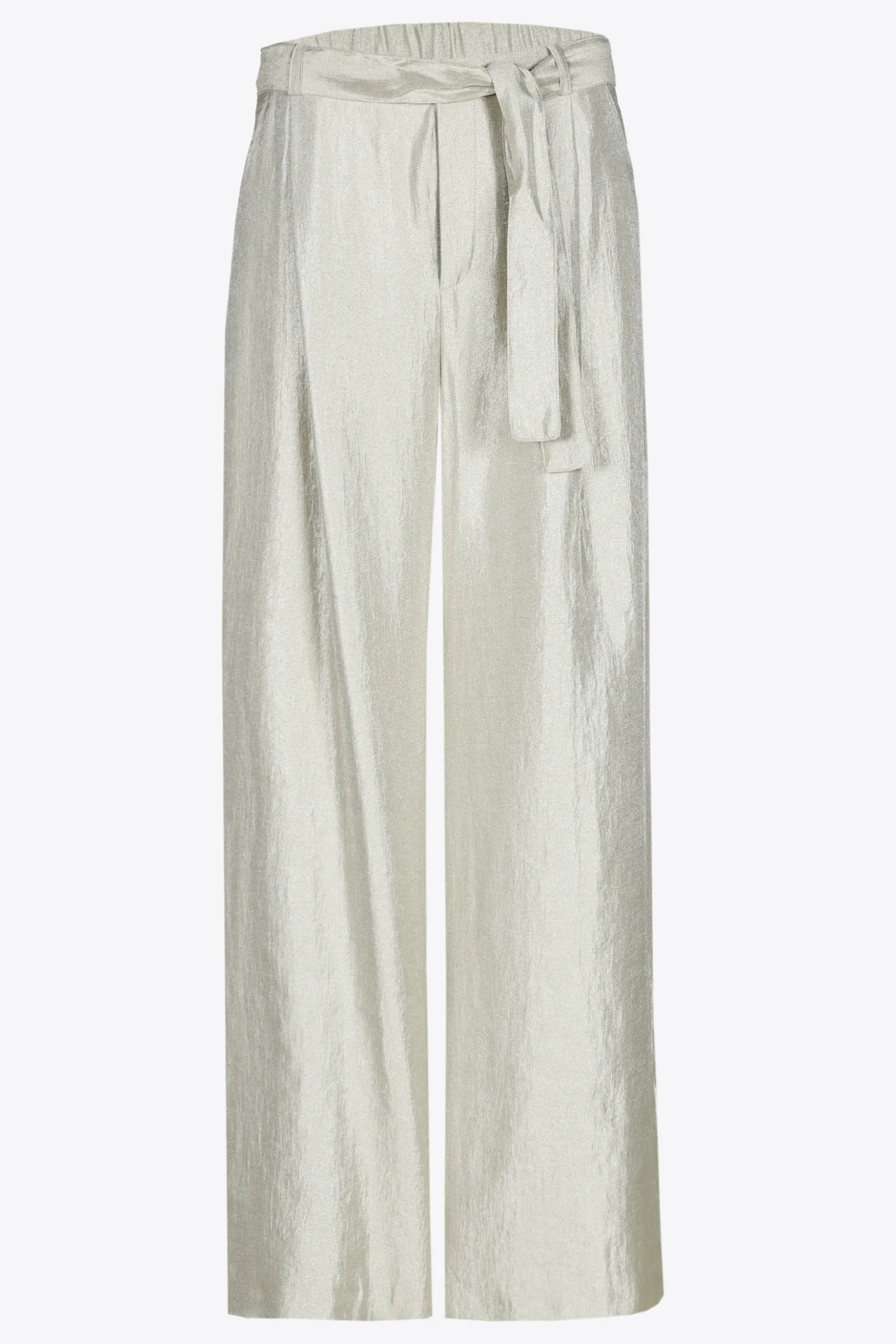 Glänzende Bundfaltenhose