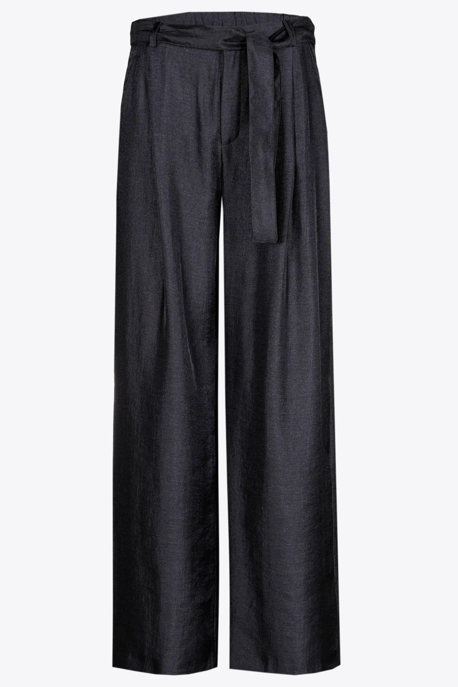 Glänzende Bundfaltenhose
