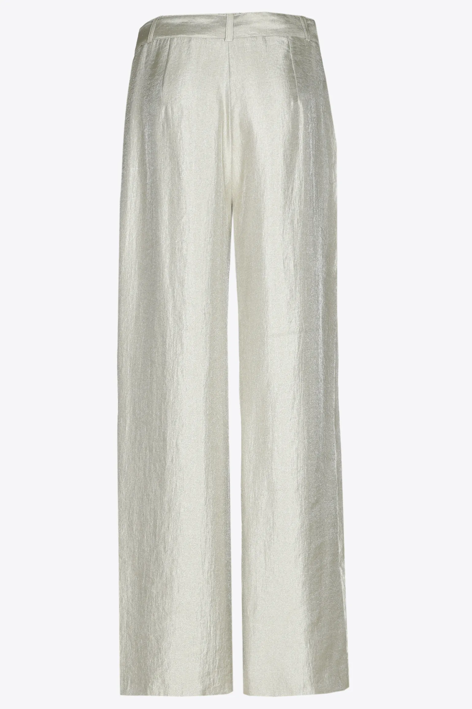 Glänzende Bundfaltenhose