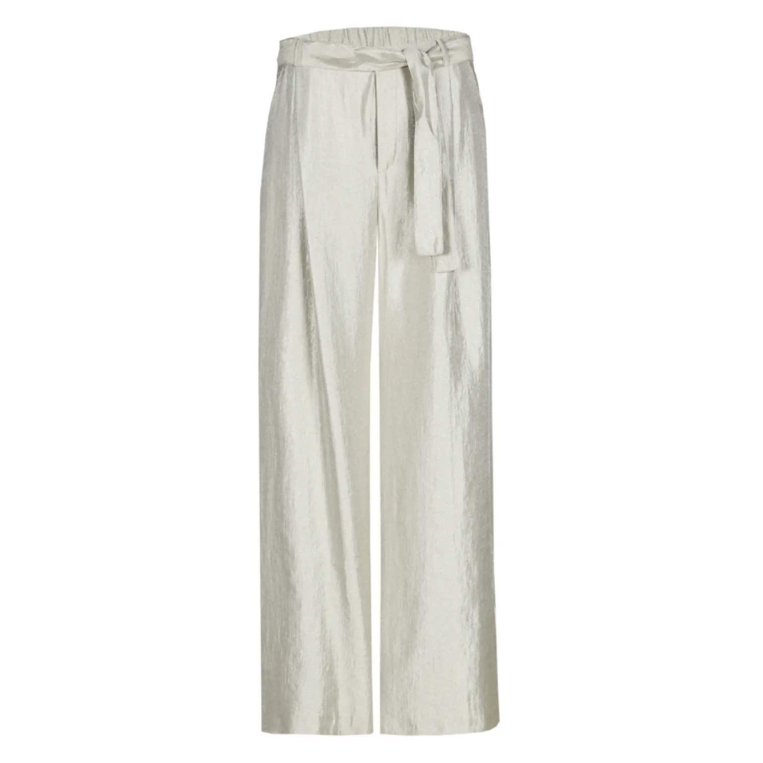 Glänzende Bundfaltenhose