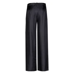 Glänzende Bundfaltenhose