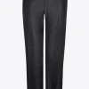 Glänzende Hose mit weitem Bein