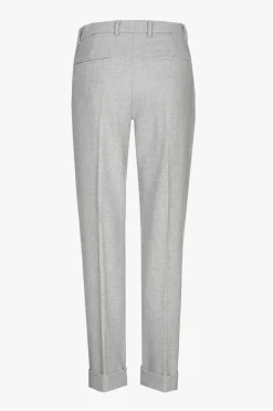 Graue Chino Hose mit Umschlag