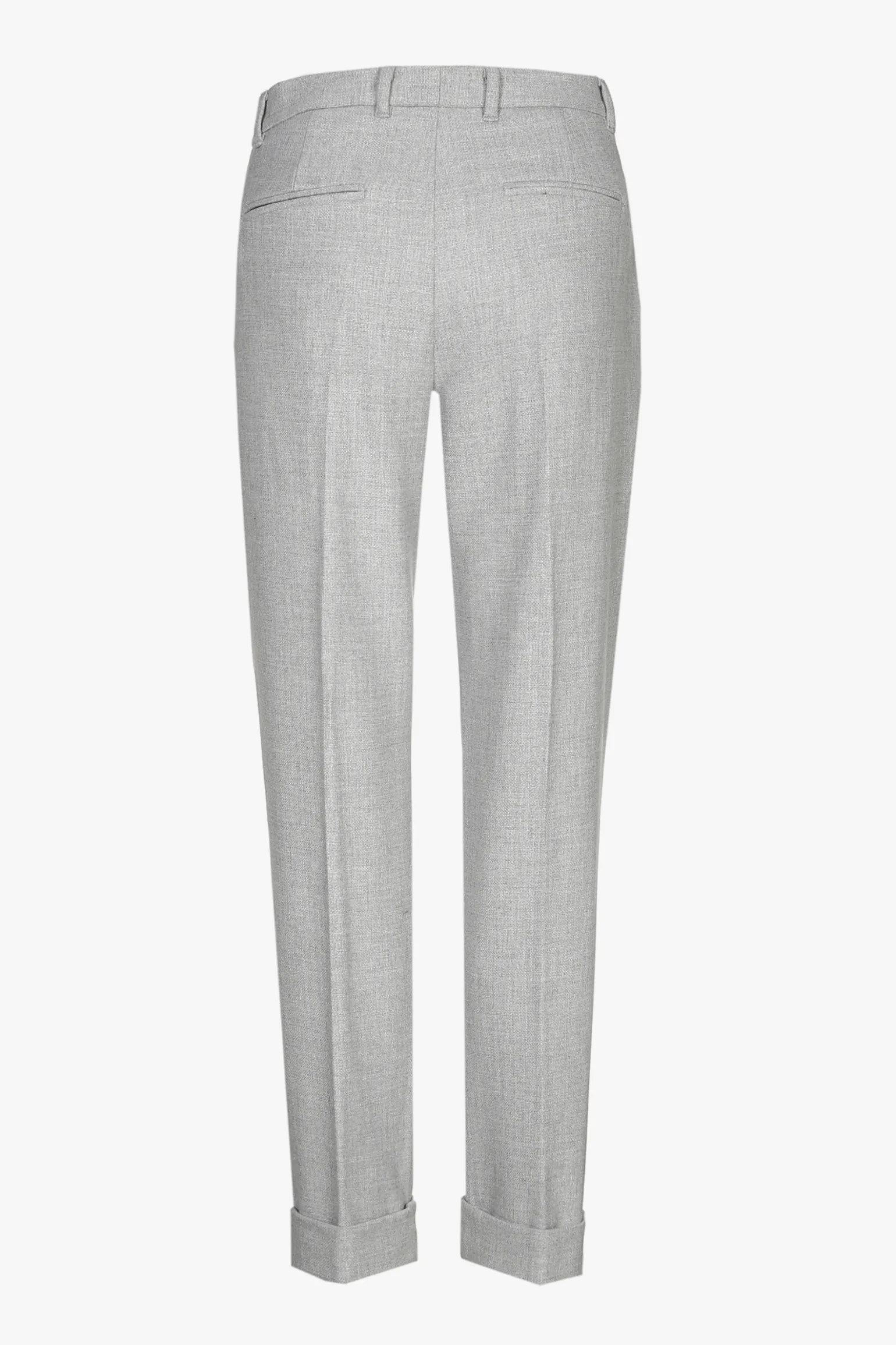Graue Chino Hose mit Umschlag