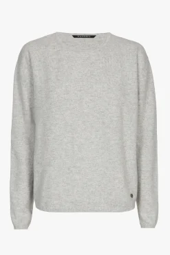 Grauer Cashmere Pullover mit Rundhalsausschnitt
