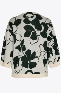 Großzügig geschnittener Pullover mit Blumenmuster