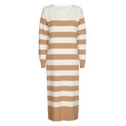 Halblanges Kleid mit Blockstreifen