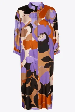 Halblanges Kleid mit Blumenmuster