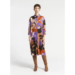Halblanges Kleid mit Blumenmuster