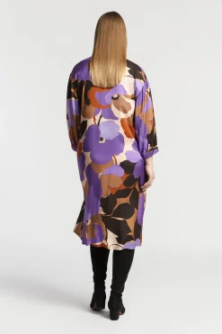 Halblanges Kleid mit Blumenmuster