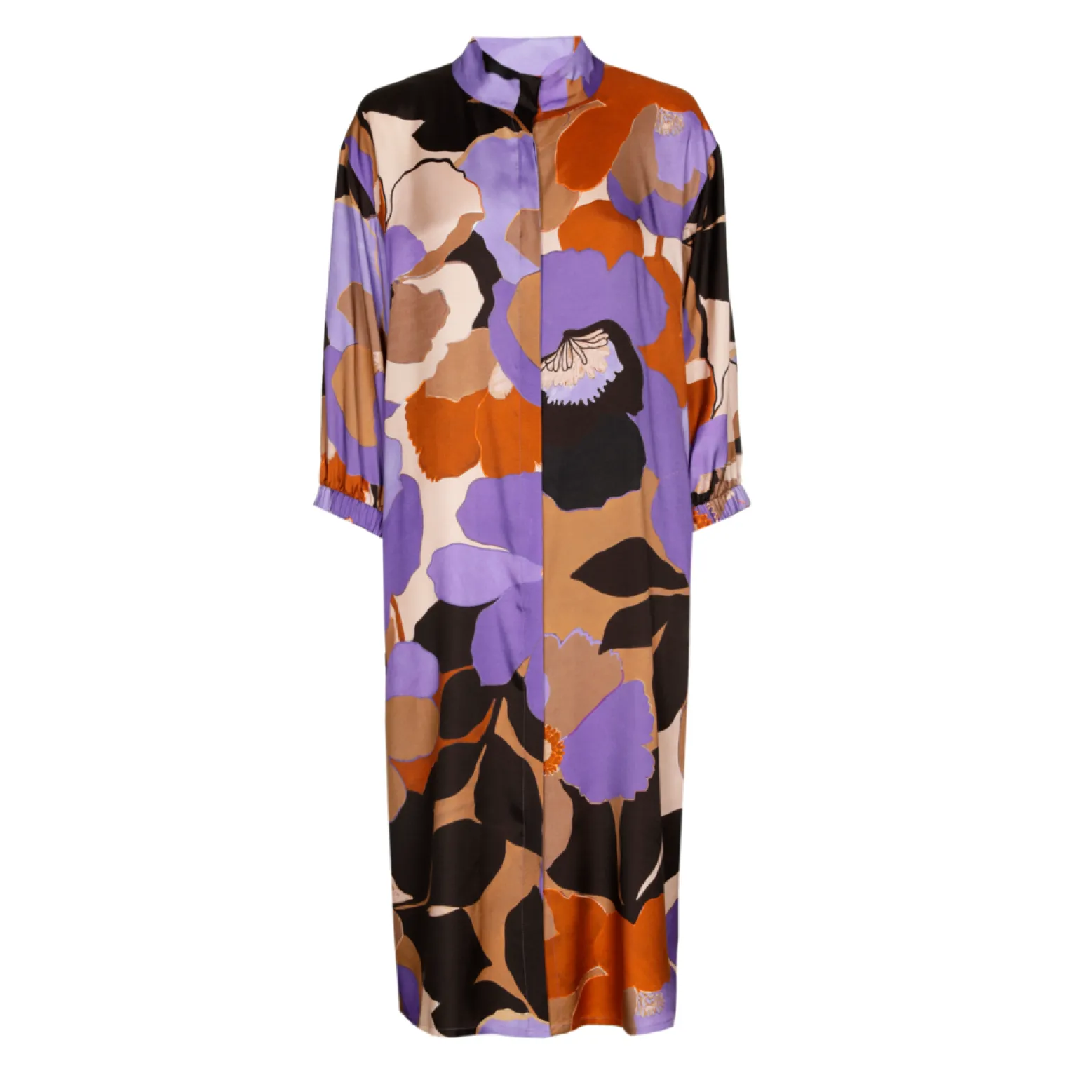Halblanges Kleid mit Blumenmuster