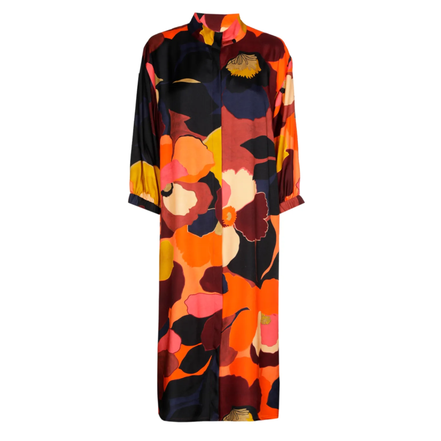 Halblanges Kleid mit Kragen