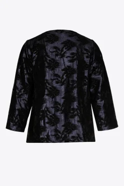 Jacquardbluse mit Blumenmuster