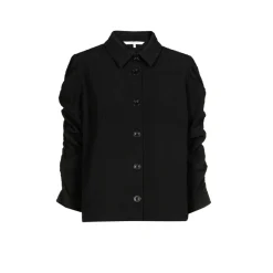 Jacquardbluse mit Blumenmuster