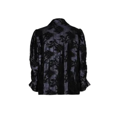 Jacquardbluse mit Blumenmuster