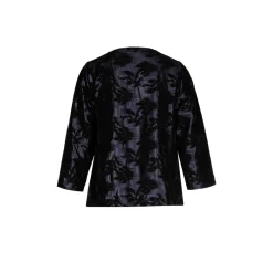 Jacquardbluse mit Blumenmuster