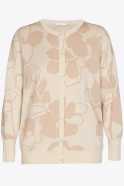 Jacquard-Cardigan mit Blumenmuster