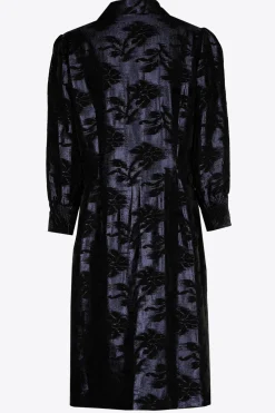 Jacquardkleid mit Blumenmuster