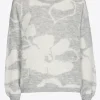 Jacquard-Strick mit Blumenmuster