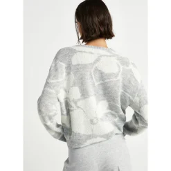 Jacquard-Strick mit Blumenmuster