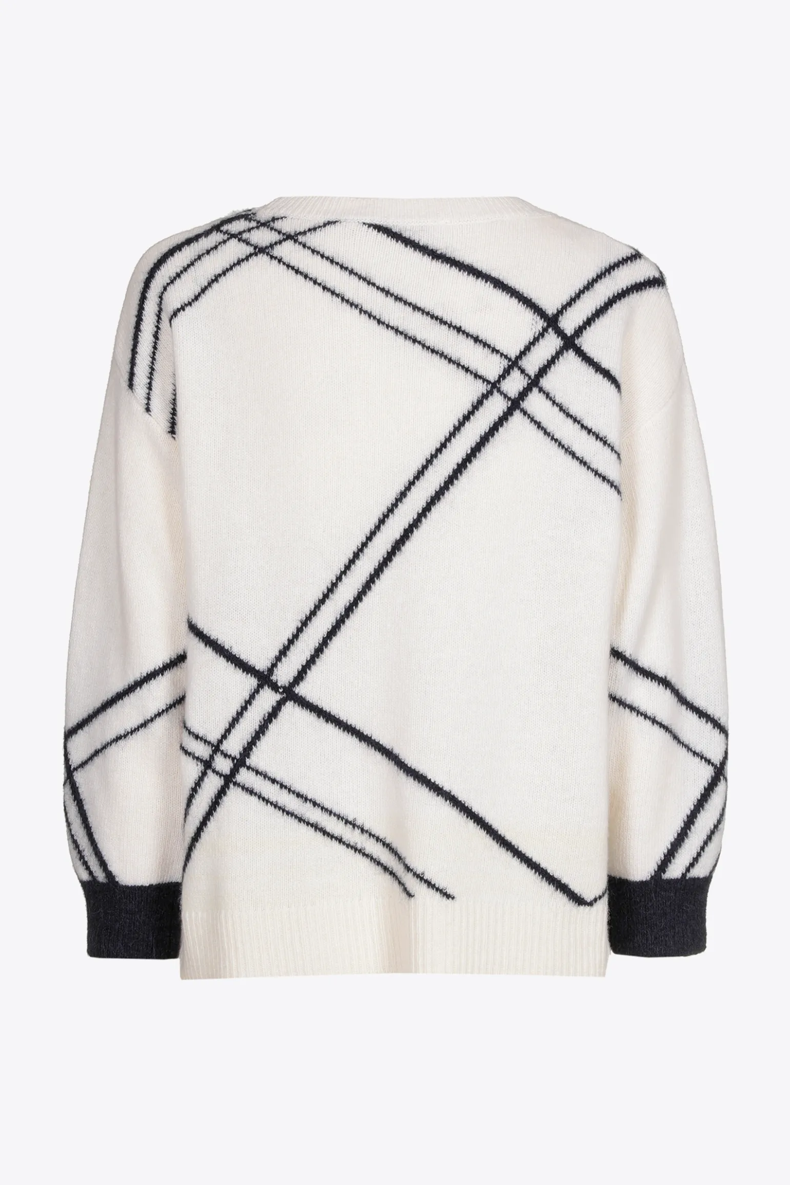 Karierter Pullover aus einem sommerlichen Wollmix