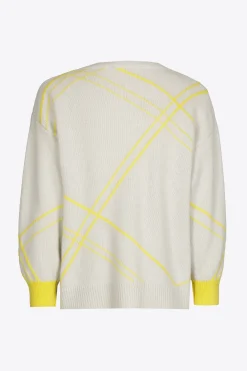 Karierter Pullover aus einem sommerlichen Wollmix