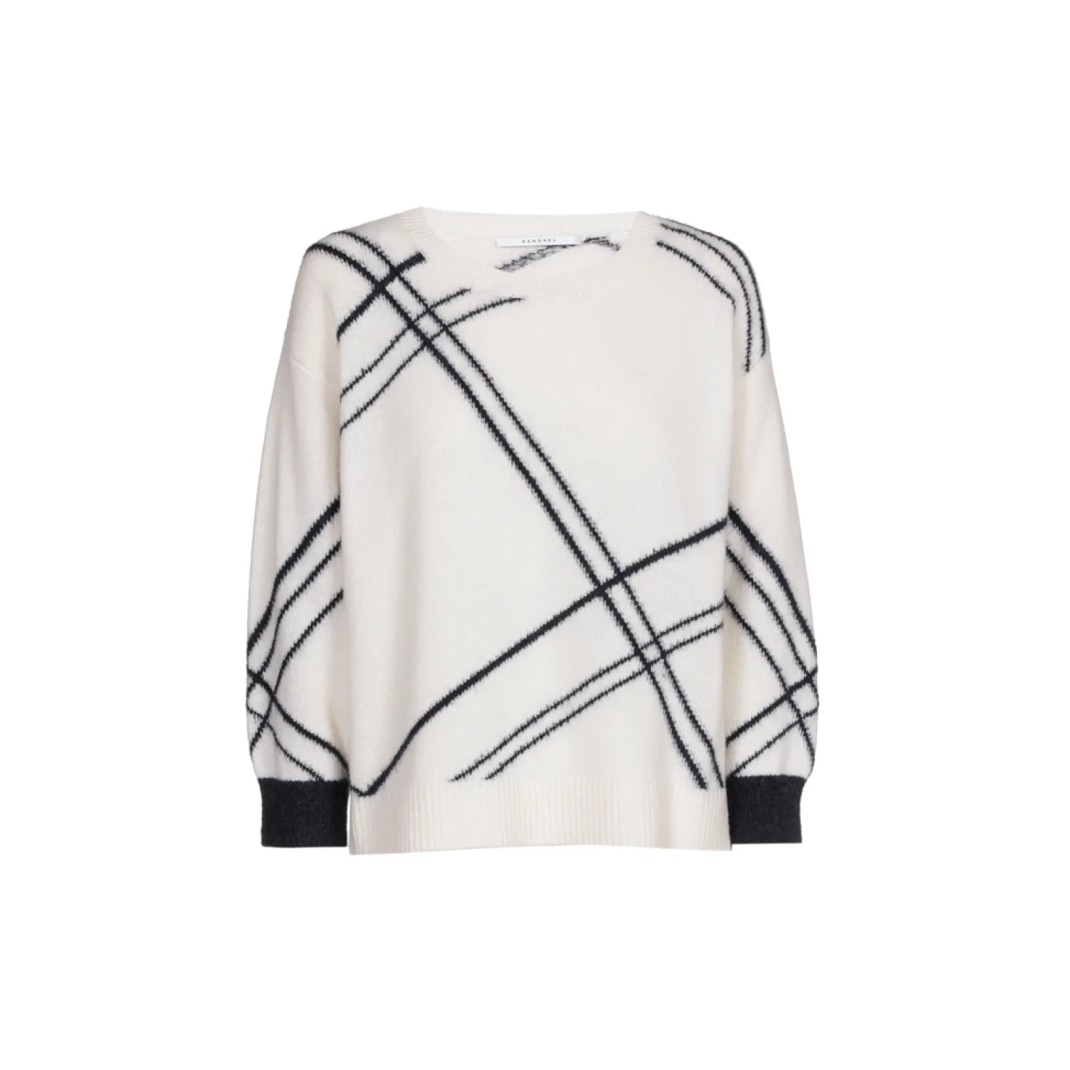 Karierter Pullover aus einem sommerlichen Wollmix
