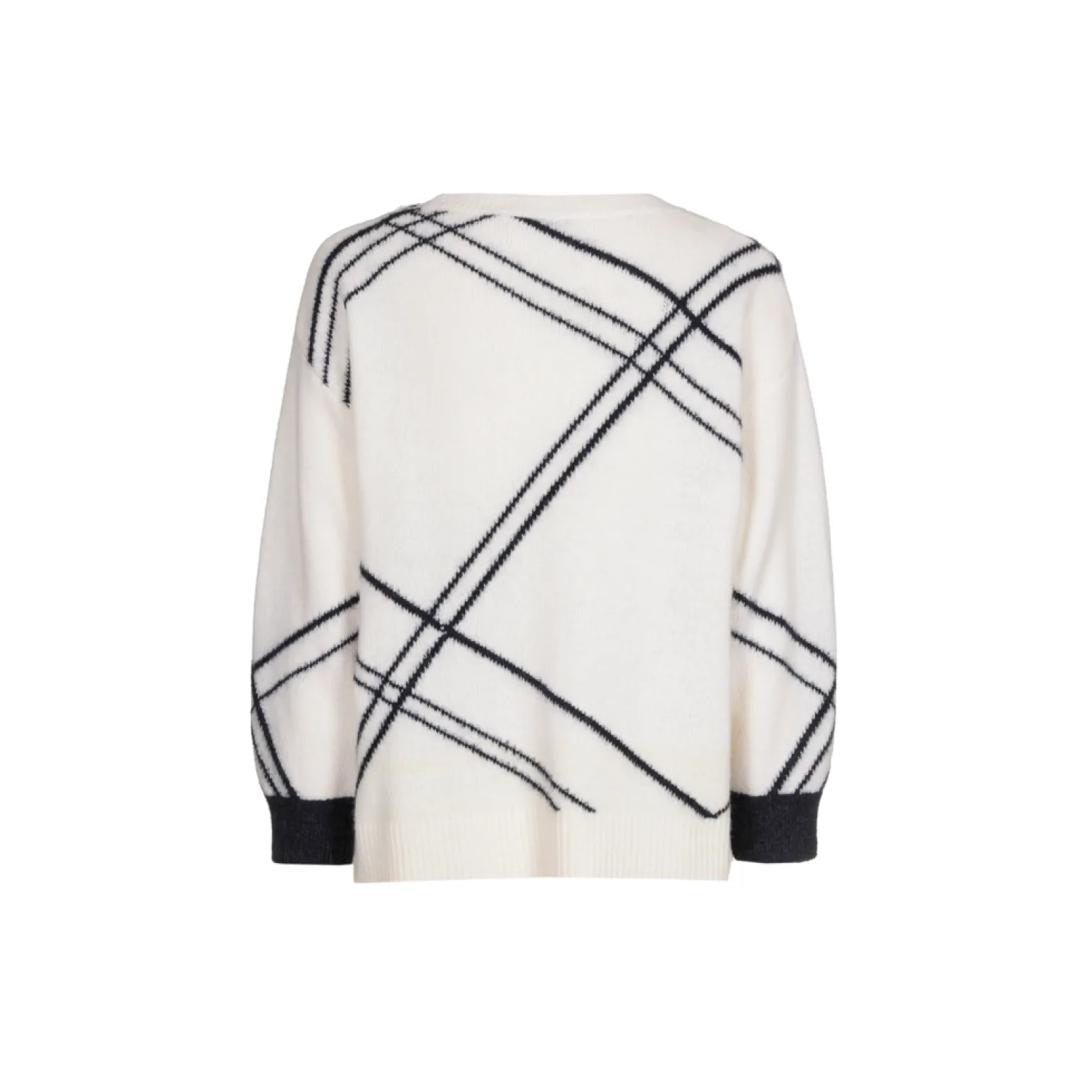 Karierter Pullover aus einem sommerlichen Wollmix