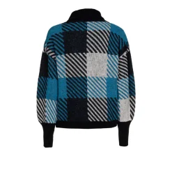 Karierter Pullover mit Alpaka-Anteil