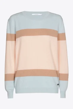 Kaschmirpullover mit Farbblockmuster