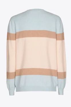 Kaschmirpullover mit Farbblockmuster